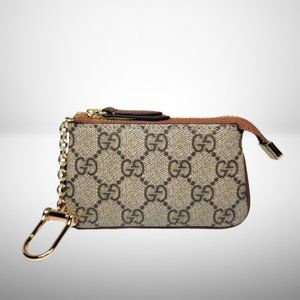 Gucci Beige/Ebony GG Coated Canvas Poshette Cles Key Holder, Wallet, Car…